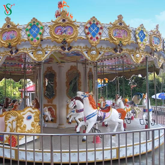 LED 3D グラスファイバー樹脂公園装飾用メリーゴーランド