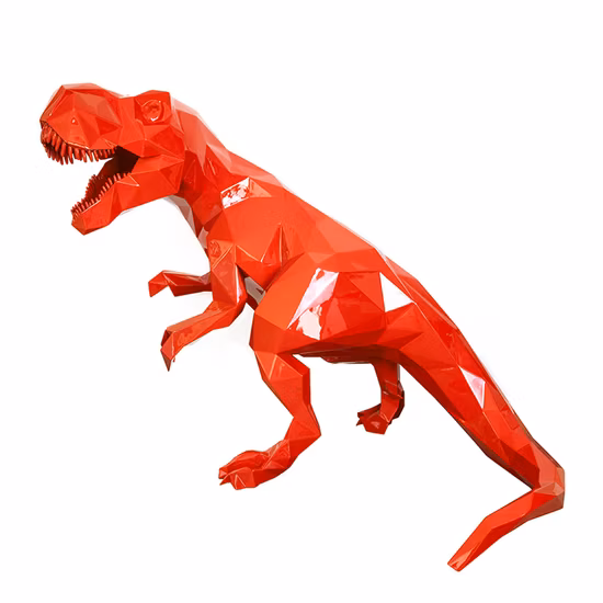 巨大なグラスファイバー恐竜の像/実物大の大きな樹脂恐竜の彫刻を公園の装飾用にカスタマイズします。